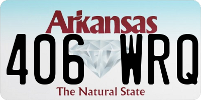 AR license plate 406WRQ