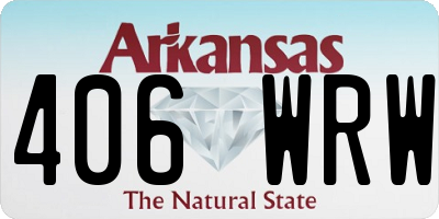 AR license plate 406WRW