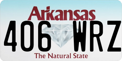 AR license plate 406WRZ