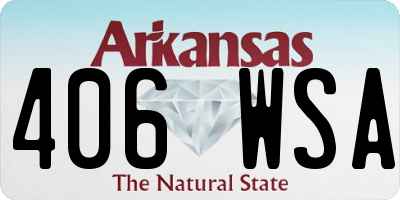 AR license plate 406WSA