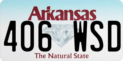 AR license plate 406WSD