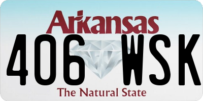AR license plate 406WSK