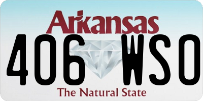 AR license plate 406WSO