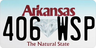 AR license plate 406WSP