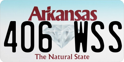 AR license plate 406WSS