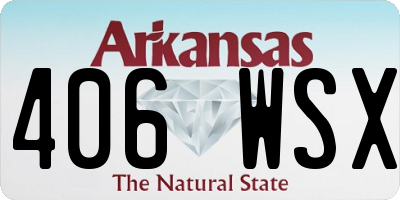 AR license plate 406WSX