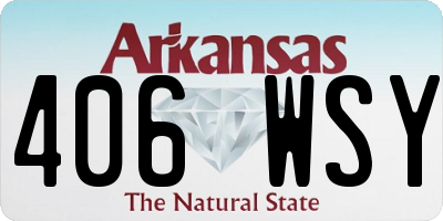 AR license plate 406WSY