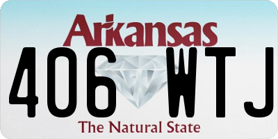 AR license plate 406WTJ