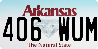 AR license plate 406WUM