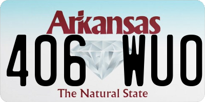 AR license plate 406WUO