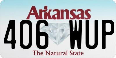 AR license plate 406WUP
