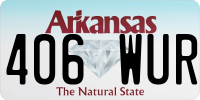 AR license plate 406WUR
