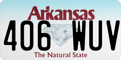 AR license plate 406WUV