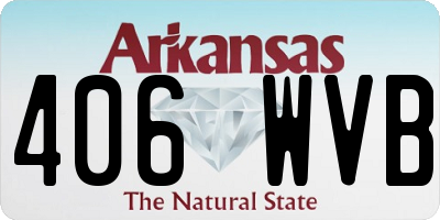 AR license plate 406WVB