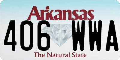 AR license plate 406WWA