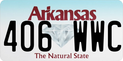 AR license plate 406WWC