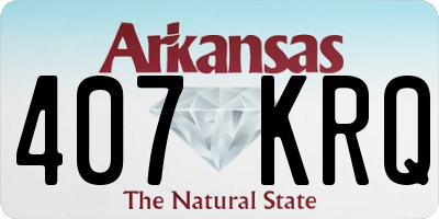 AR license plate 407KRQ