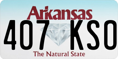AR license plate 407KSO