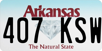 AR license plate 407KSW