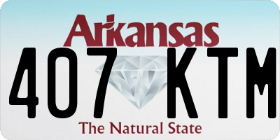 AR license plate 407KTM