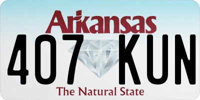 AR license plate 407KUN