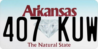 AR license plate 407KUW