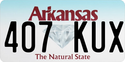 AR license plate 407KUX