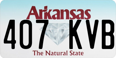 AR license plate 407KVB