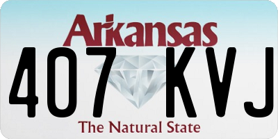 AR license plate 407KVJ