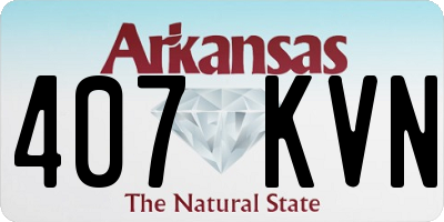AR license plate 407KVN