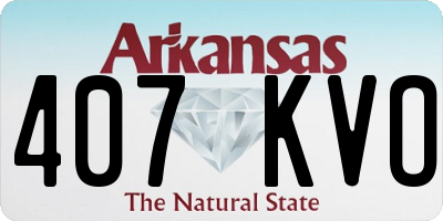 AR license plate 407KVO