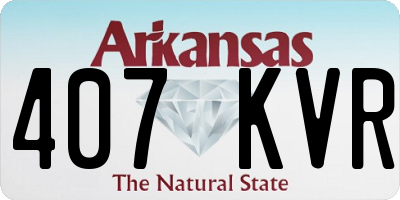 AR license plate 407KVR