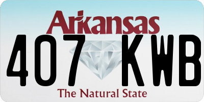 AR license plate 407KWB