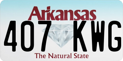 AR license plate 407KWG