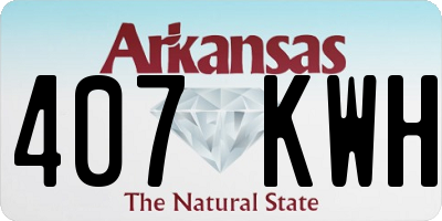 AR license plate 407KWH