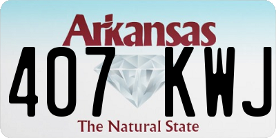 AR license plate 407KWJ