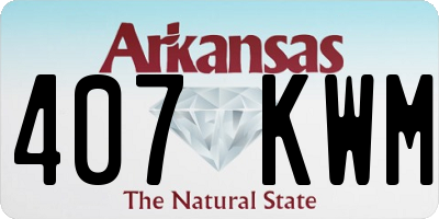 AR license plate 407KWM