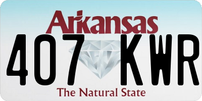 AR license plate 407KWR