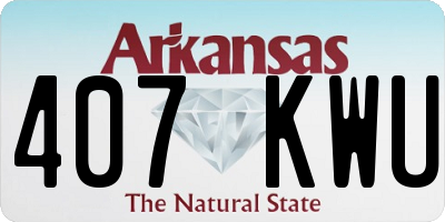 AR license plate 407KWU