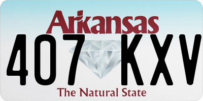 AR license plate 407KXV