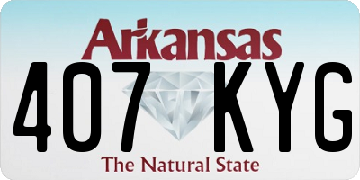 AR license plate 407KYG