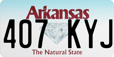 AR license plate 407KYJ