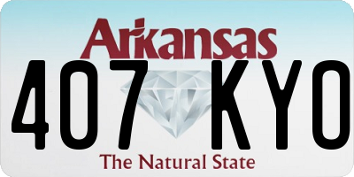 AR license plate 407KYO