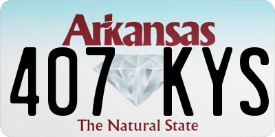 AR license plate 407KYS