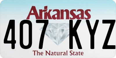 AR license plate 407KYZ