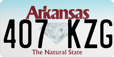AR license plate 407KZG