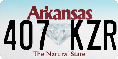AR license plate 407KZR