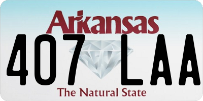 AR license plate 407LAA