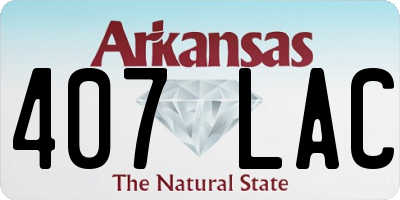 AR license plate 407LAC