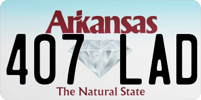 AR license plate 407LAD